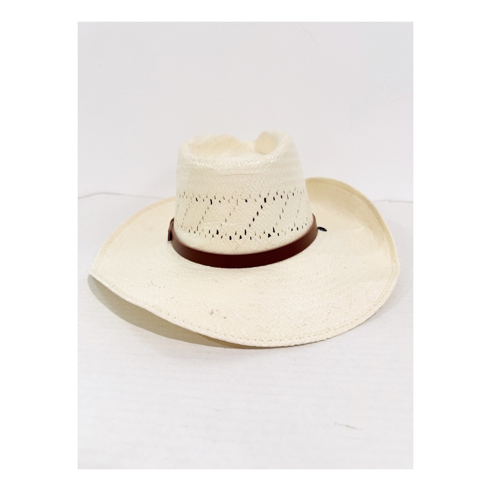 Stetson Mens Straw Cowboy Hat White Western Cattleman  Small